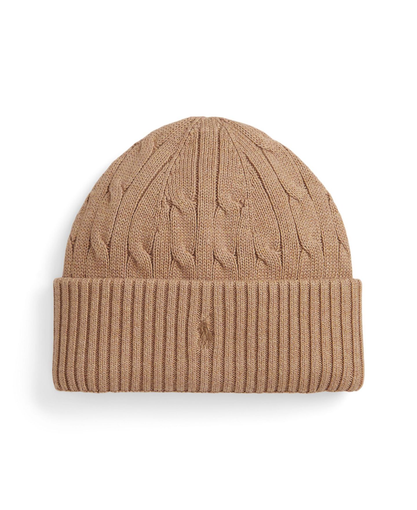 Шапка Polo Ralph Lauren Cable-Knit Hat для мальчиков, цвет: Верблюжий меланжевый — фото 1