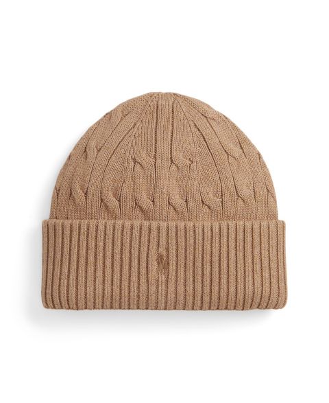 Шапка Polo Ralph Lauren Cable-Knit Hat для мальчиков, цвет: Верблюжий меланжевый