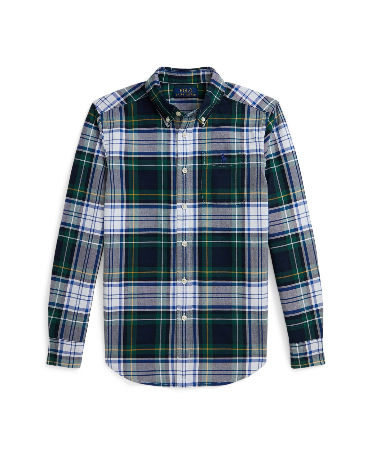 Polo Ralph Lauren Boys 8-20 Plaid Long Sleeves Oxford Shirt