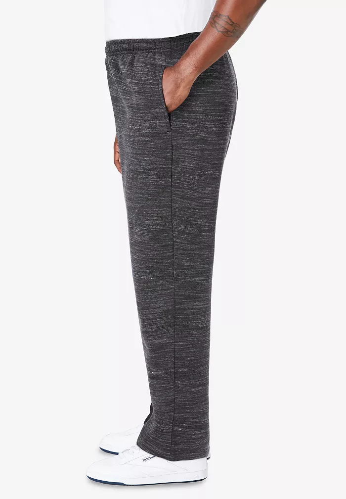 Big & Tall Fleece Open-Bottom Sweatpants - thumbnail 3