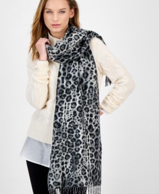 FRAAS - Animal-Print Woven Scarf