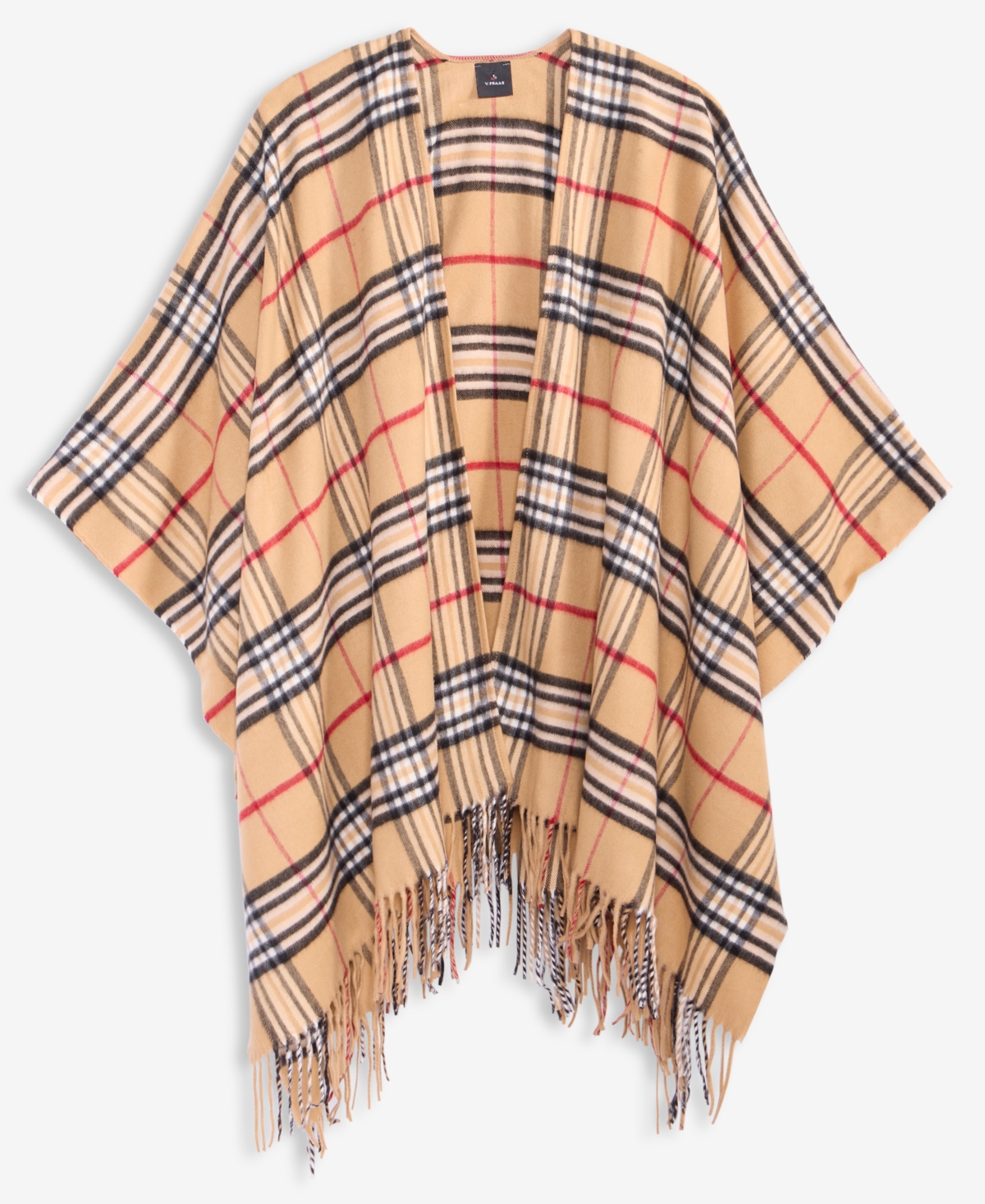 Fraas Women's Exploded Plaid Ruana