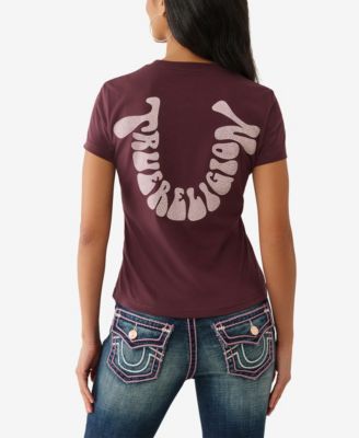 Women's Crystal Horseshoe Crew T-Shirt