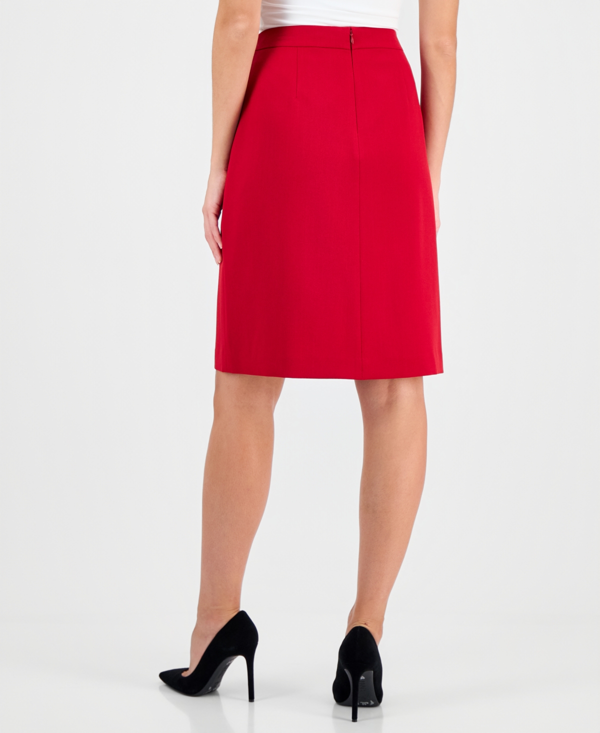 Kasper Women's Box-pleat Pencil Skirt In Red