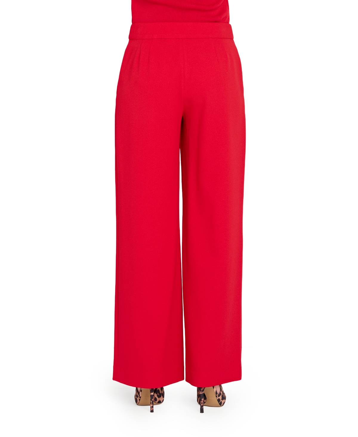 Tahari Asl Wide Leg Pants In Red