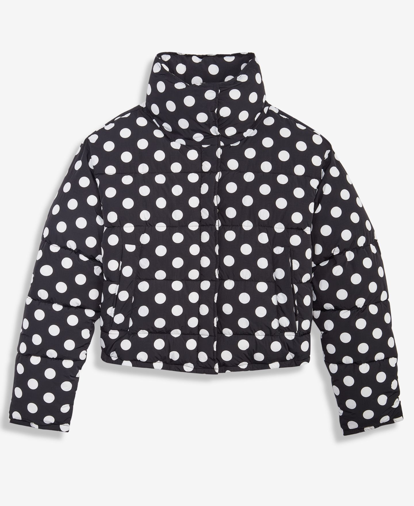 Женская куртка On 34th Cropped Dot Puffer, цвет: Чёрный комбинированный — фото 9