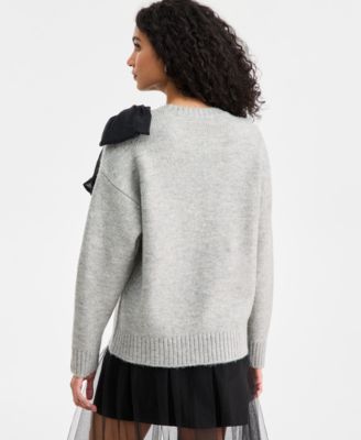 Women's Long-Sleeve Bow Sweater, Macy's Exclusive