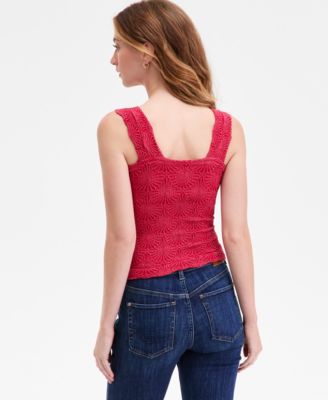 Women's Love Letter Jacquard Camisole Top