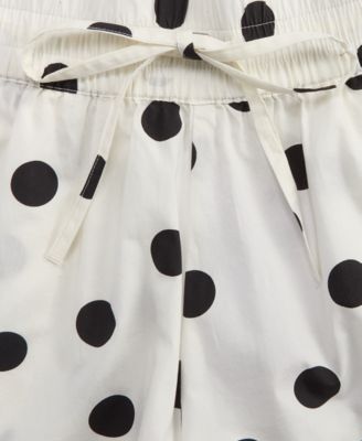 Women's Polka-Dot Cotton Pull-On Shorts, Macy's Exclusive