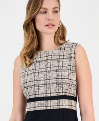 Women's Colorblock Sleeveless Sheath Dress