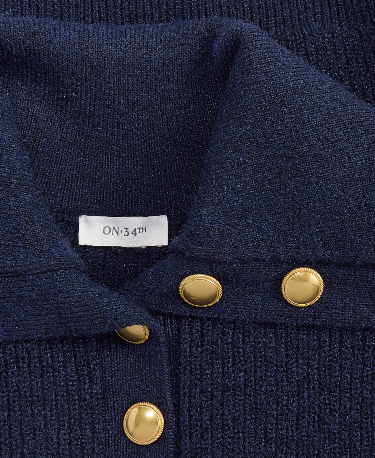 On 34th Women's Collared Button Pullover Sweater, Macy's Exclusive In Blue