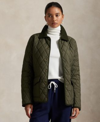 Women's Corduroy-Trim Quilted Barn Jacket