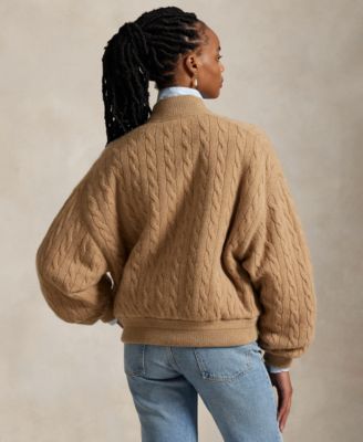 Women's Cable Bomber Jacket