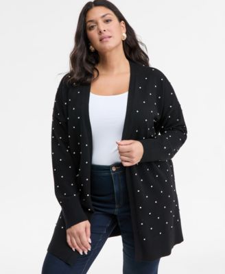 I.N.C. International Concepts - Plus Size Embellished Cardigan