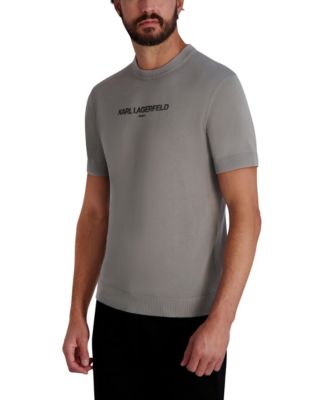 Men's Short Sleeve Sweater T-Shirt