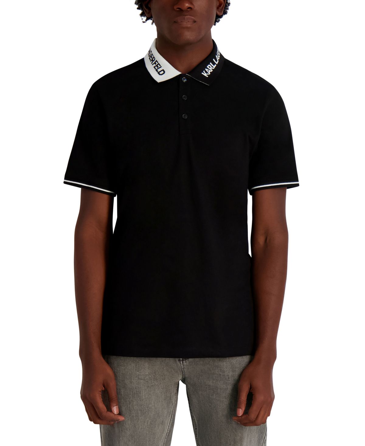 Мужская футболка поло с воротником-стойкой