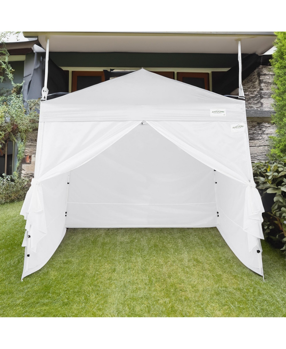 Caravan Canopy V-Series 10 x 10 Foot Tent Sidewalls, White (Sidewalls Only)