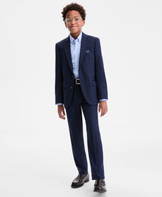Boys 8-20 Blue Birdseye Window Classic Sport Coat