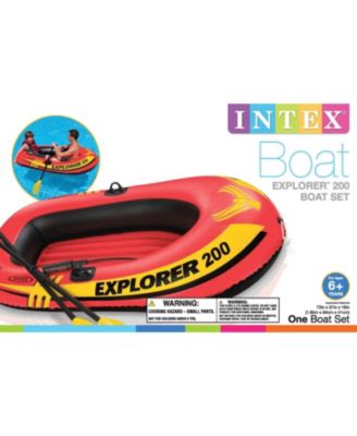 Explorer 200 Inflatable 2 Person River Boat Raft Set with 2 Oars & Pump