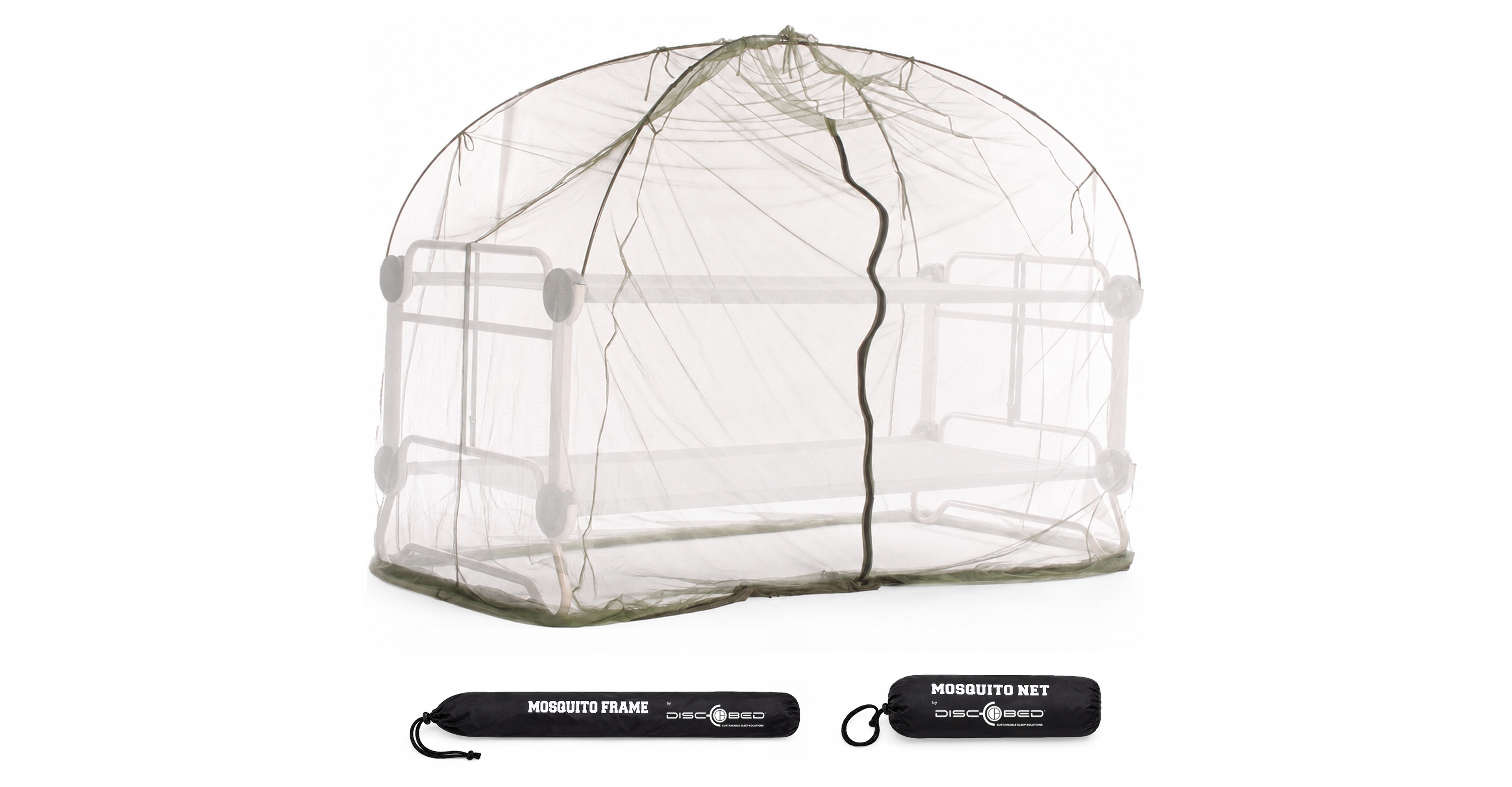 Disc-o-Bed Mosquito Net and Frame for Cam-o-Bunk Camping Cots, Green