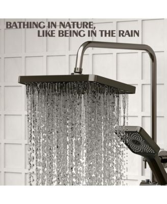 Smart Shower Faucet Set with Digital Display ,Thermostatic Piano Key Shower Combo Set