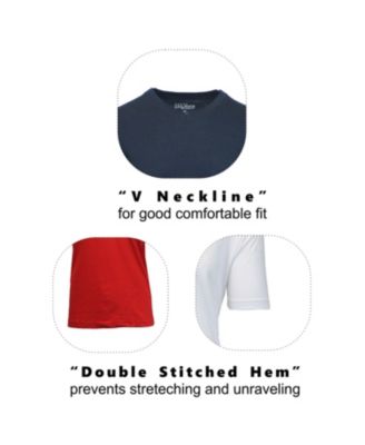 Women's Loose Fitting Short Sleeve V-Neck Tee- 3 Pack