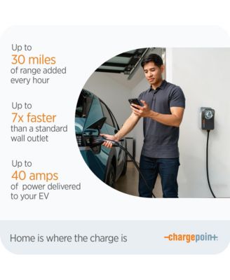 Home Flex Level 2 WiFi NEMA 6-50 Plug Electric Vehicle EV Charger