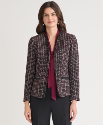 Tweed Open-Front Jacket, Regular & Petite