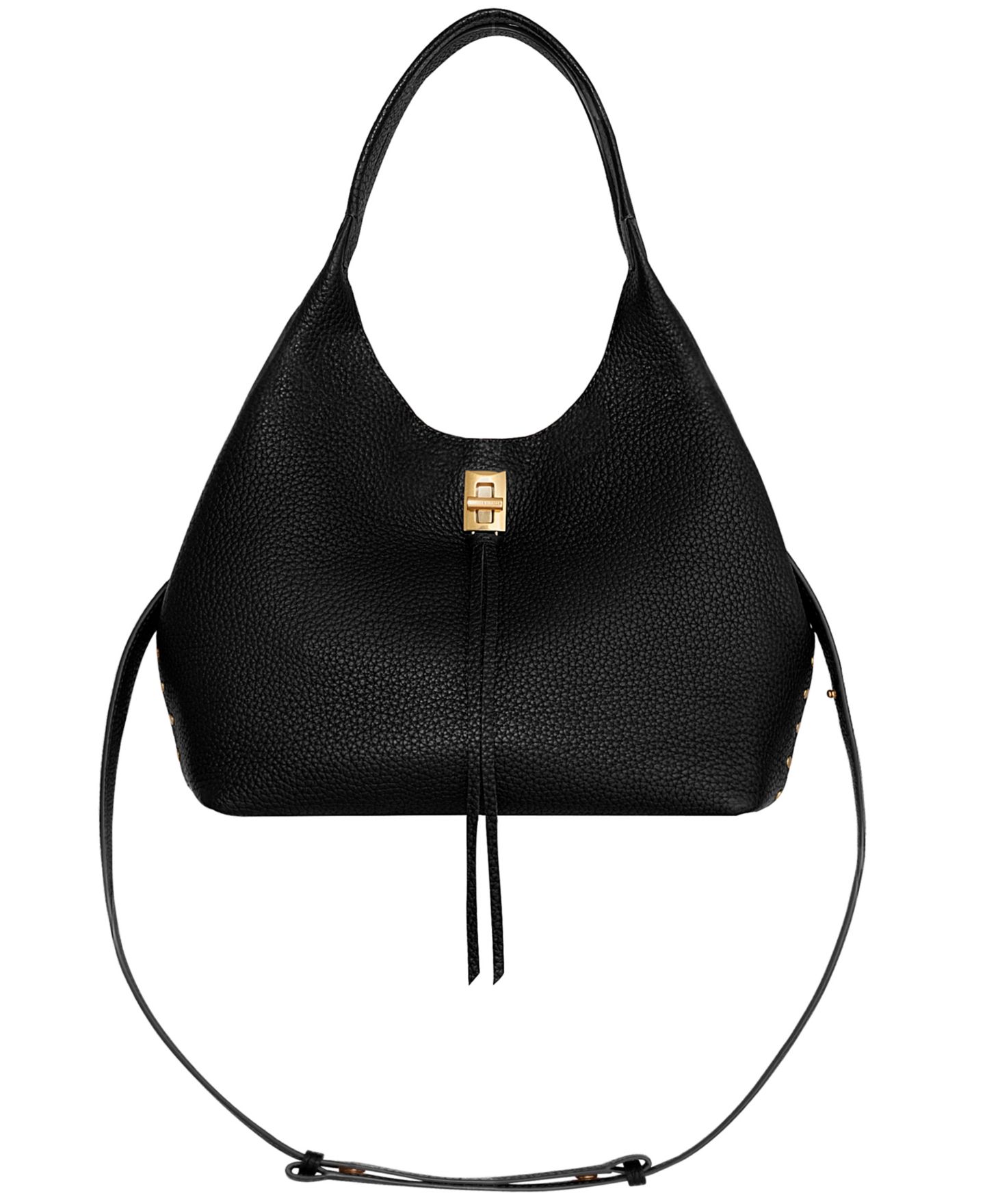 Женская сумка Rebecca Minkoff Darren Small Leather Carrysome Crossbody, цвет: Чёрный — фото 1