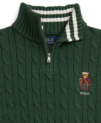 Polo Ralph Lauren Boys' 8-20 Cable-Knit Cotton Sweater - Macy's