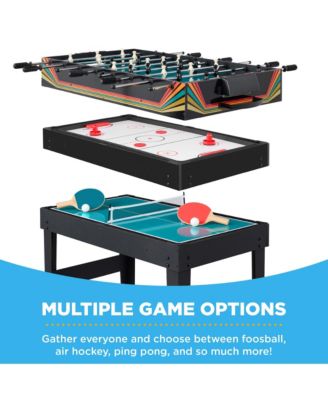 2x4ft 10-in-1 Combo Game Table Set w/ Hockey, Foosball, Pool, Shuffleboard, Ping Pong