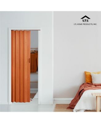 Plaza Pecan Vinyl Accordion Door with Hardware