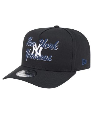 New Era - Men's Black New York Yankees Chainstitch 9FIFTY A-Frame Snapback Hat