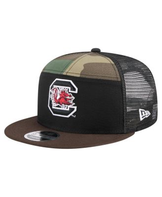 New Era - Men's Camo/Black South Carolina Gamecocks Outdoor Wide Panel 9FIFTY Snapback Trucker Hat