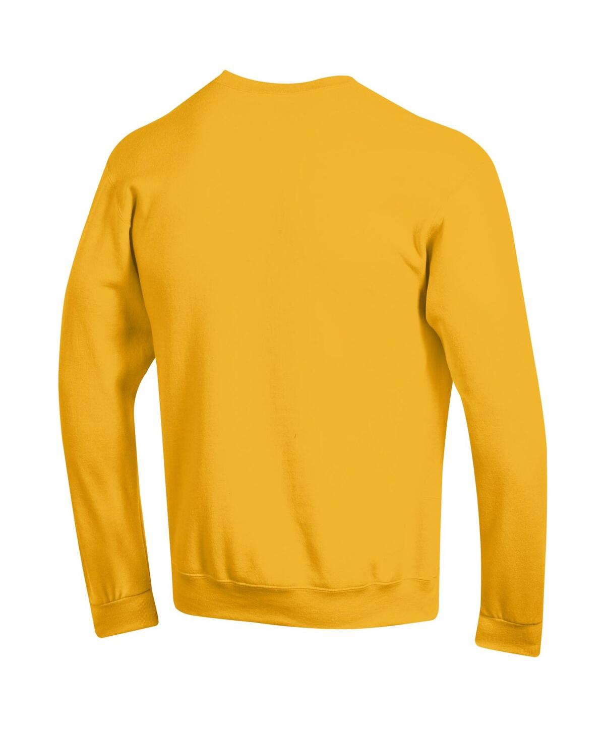 Champion Men's Maize Michigan Wolverines Basic Arch Fleece Pullover Sweatshirt In Yellow