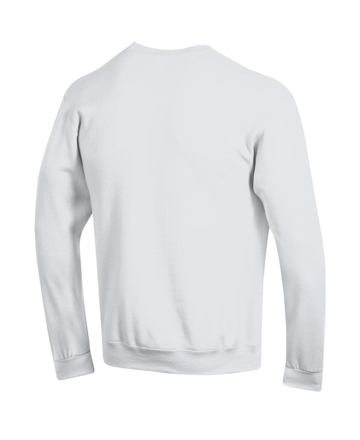 Champion Men's White Ohio State Buckeyes Basic Arch Fleece Pullover Sweatshirt In White