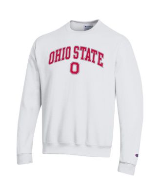 Men's&nbsp;White Ohio State Buckeyes Arch Over Logo Pullover Sweatshirt