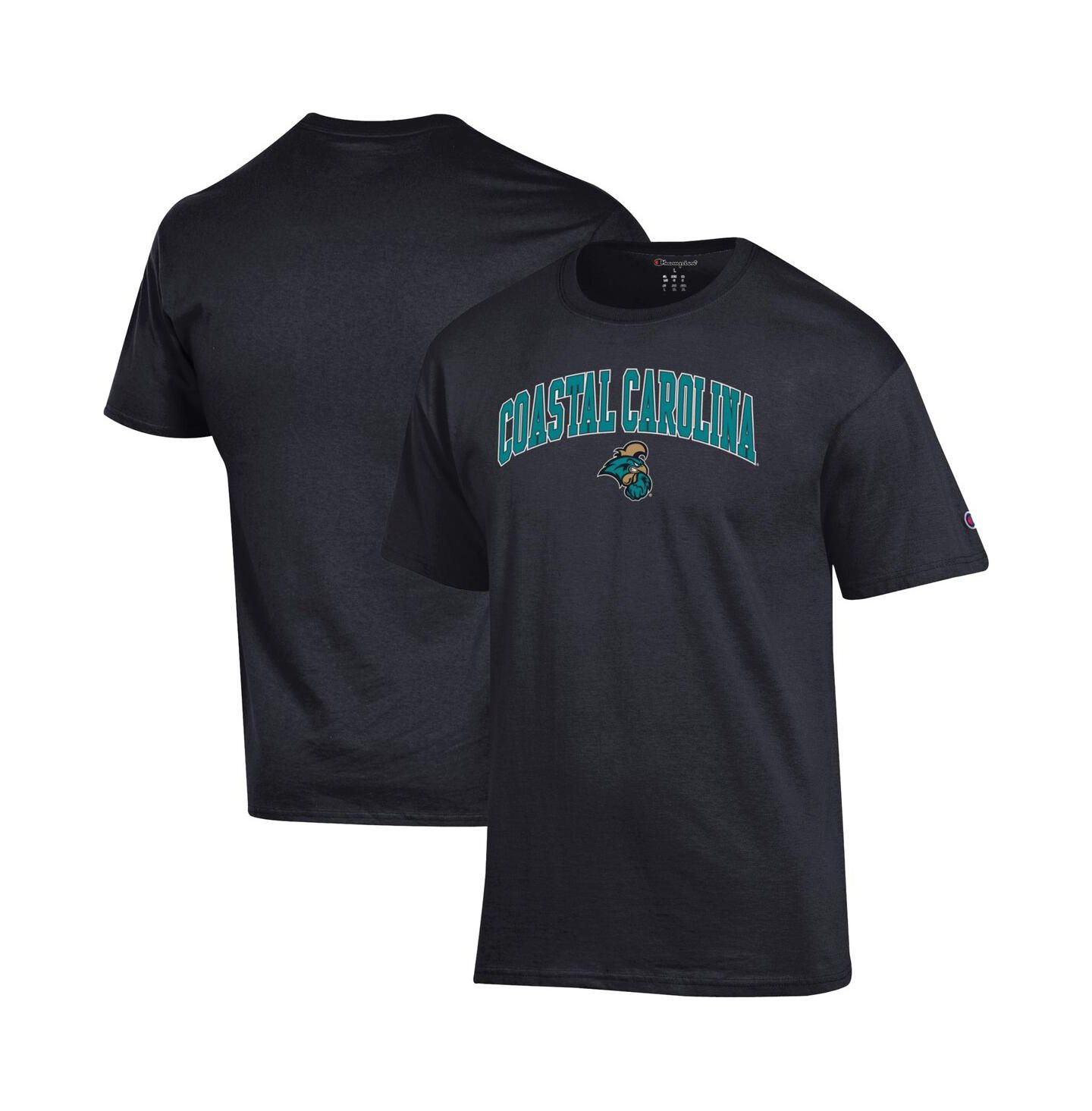 Мужская футболка Champion Black Coastal Carolina Chanticleers Arched Logo — фото 1