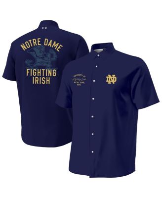 Under Armour - Men's&nbsp;Navy Notre Dame Fighting Irish Gameday Armourfuse Camp Button-Up Shirt