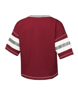 Big Girls Crimson Alabama Crimson Tide Gridiron Jersey V-Neck T-Shirt