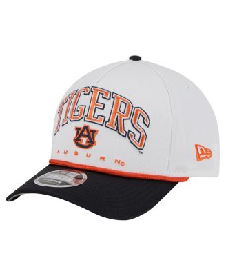 New Era - Men's White/Navy Auburn Tigers Arch Two-Tone Rope 9FORTY A-Frame M-Crown Adjustable Hat