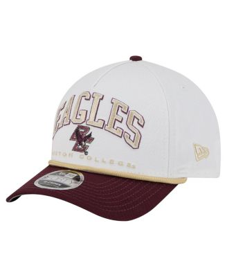 New Era - Men's White/Maroon Boston College Eagles Arch Two-Tone Rope 9FORTY A-Frame M-Crown Adjustable Hat