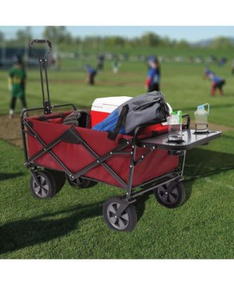 Folding Collapsible Outdoor Utility Garden Wagon with Table
