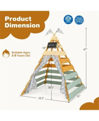 Kids Triangle Play Tent Foldable Playhouse Creative Hideaway Fort for Boys and Girls