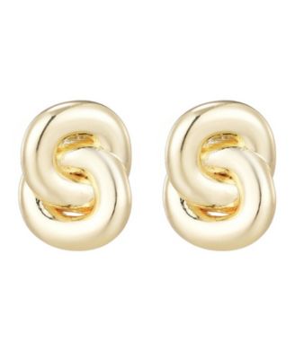 Gold Knot Stud Earrings
