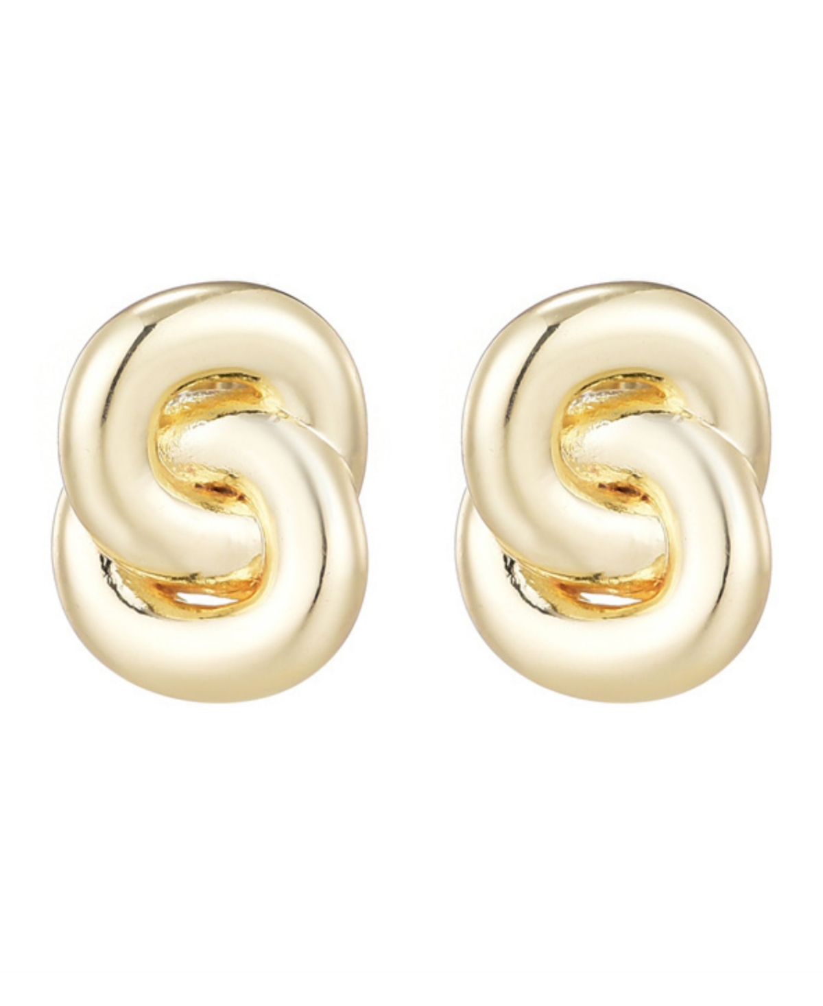 Adornia 14k Plated Knot Studs Earrings In Gold