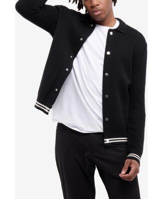 Men's Long Sleeve Sweater And Full Buttoned With Rib