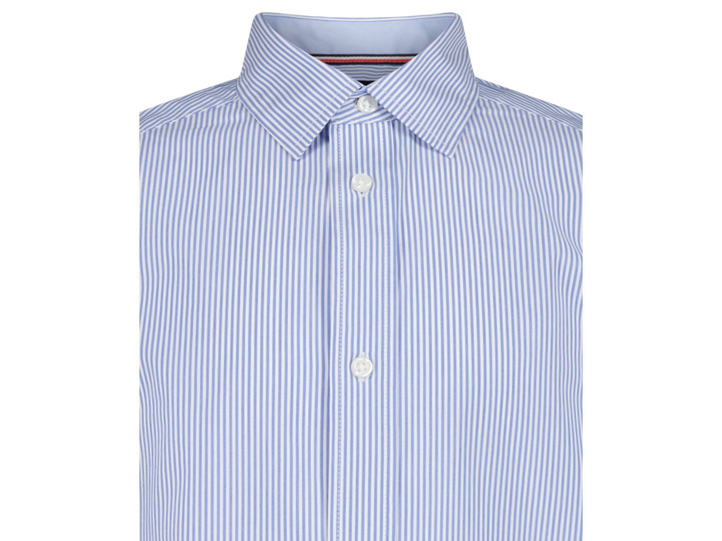Рубашка Tommy Hilfiger Long Sleeve Striped Dress Shirt для мальчиков, цвет: Синий — фото 5