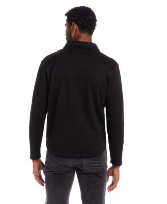 Men's Ribbed Knit Button Front Unlined Shirt Jacket