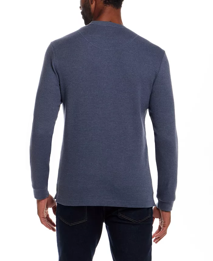 Men's Long Sleeve Textured Waffle Crewneck T-Shirt - thumbnail 8